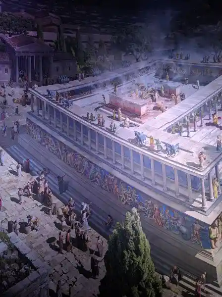 Panorama, left side of the Pergamon altar